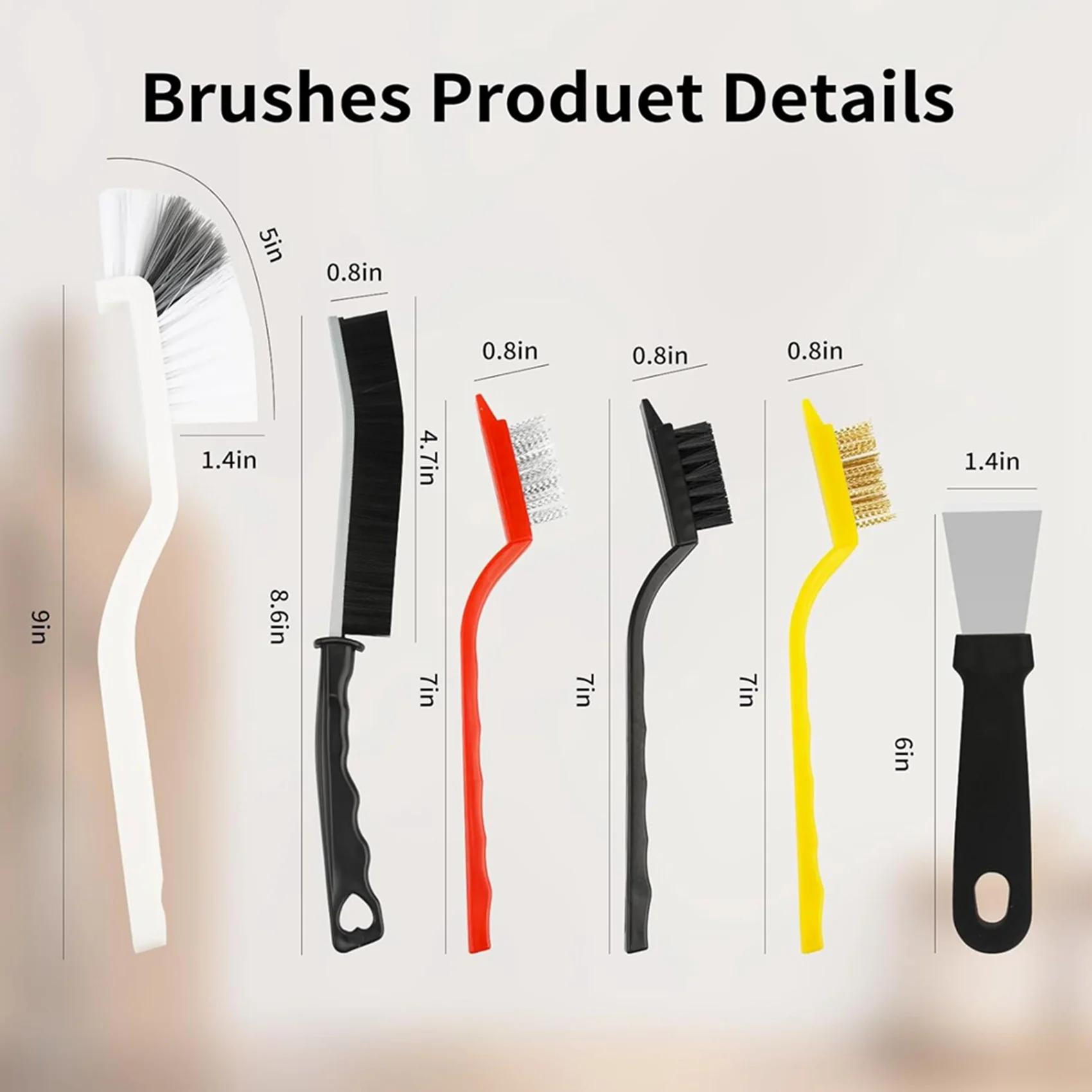 

BYBS-22Pcs Crevice Cleaning Brush Set,Hard Bristle Cleaning Supplies For Corner, Sink, Cup, Teapot, Bottle, Blender
