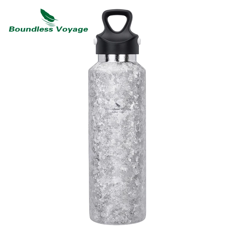 Boundless Voyage Titanium Insulated Water Bottle Double-Walled Vacuum Cup Lightweight Leak-Proof Sport Gym Bottle