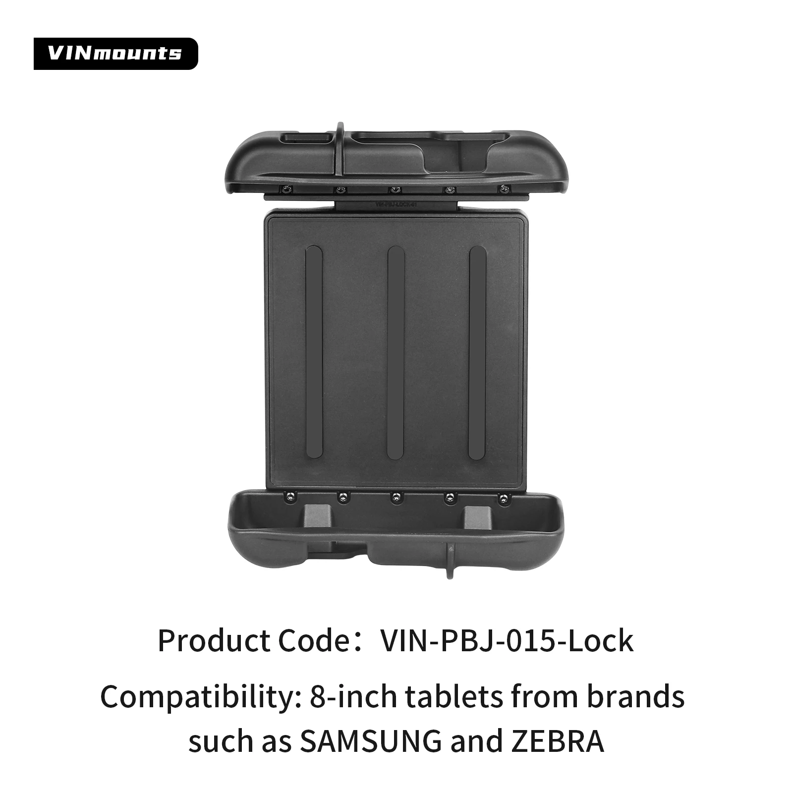 

VINmounts Anti-Theft 8-Inch Tablet Mount Compatible with Samsung,Zebra,and other brands Max.Dimensions:245*148-18mm Secure Mount