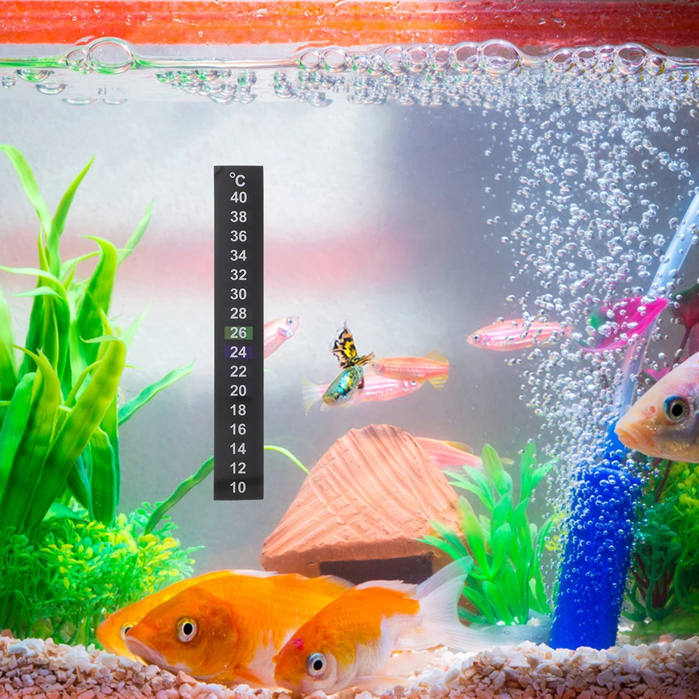 

6pcs Temperature Sensitive Stickers Color Changing Aquarium Labels -10℃ To 40℃ For Fish Tank Water Monitoring Waterproof