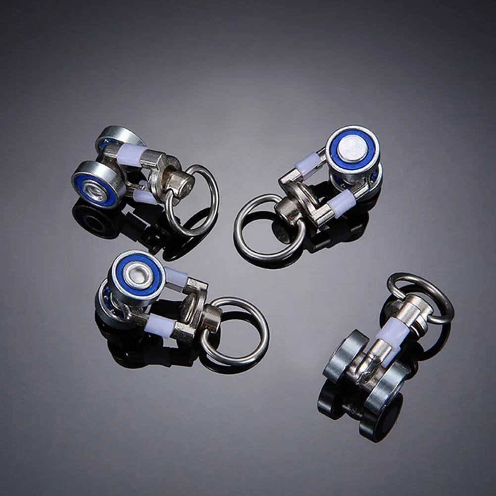 

12Pcs Metal Bearing Rollers Strong Stability Aluminum Alloy Curtain Runners Smooth Operation Track Roller Replacement Components