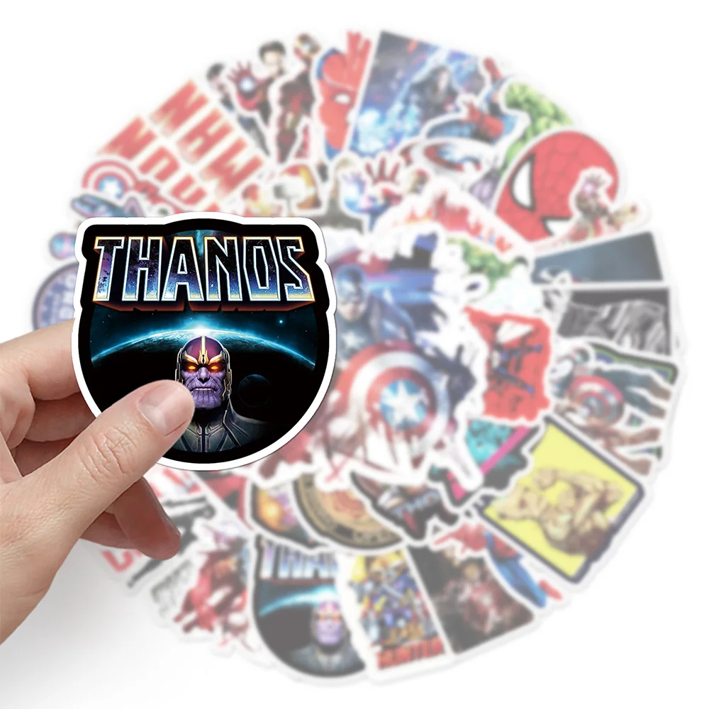 10/30/52pcs Cartoon Super Hero Stickers Captain America Spiderman Iron Man Decals DIY Laptop Diary Phone Cool Sticker for Kids