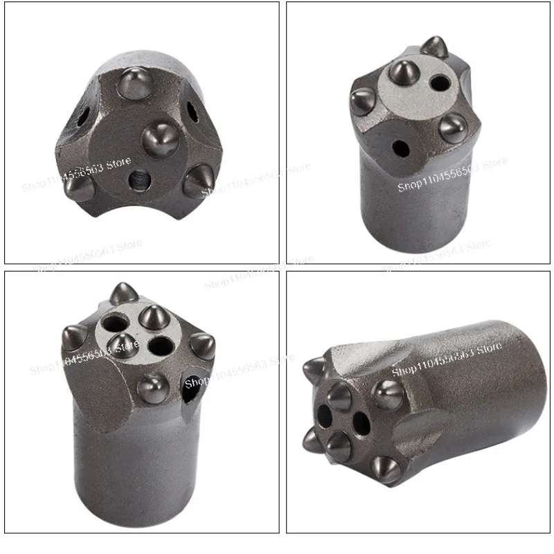 Special Cold-Pressed Button Bit for Rock Drills, 4/5/6 Tooth Plum Blossom Bit, Full Specification 30-42mm Air Gun Head