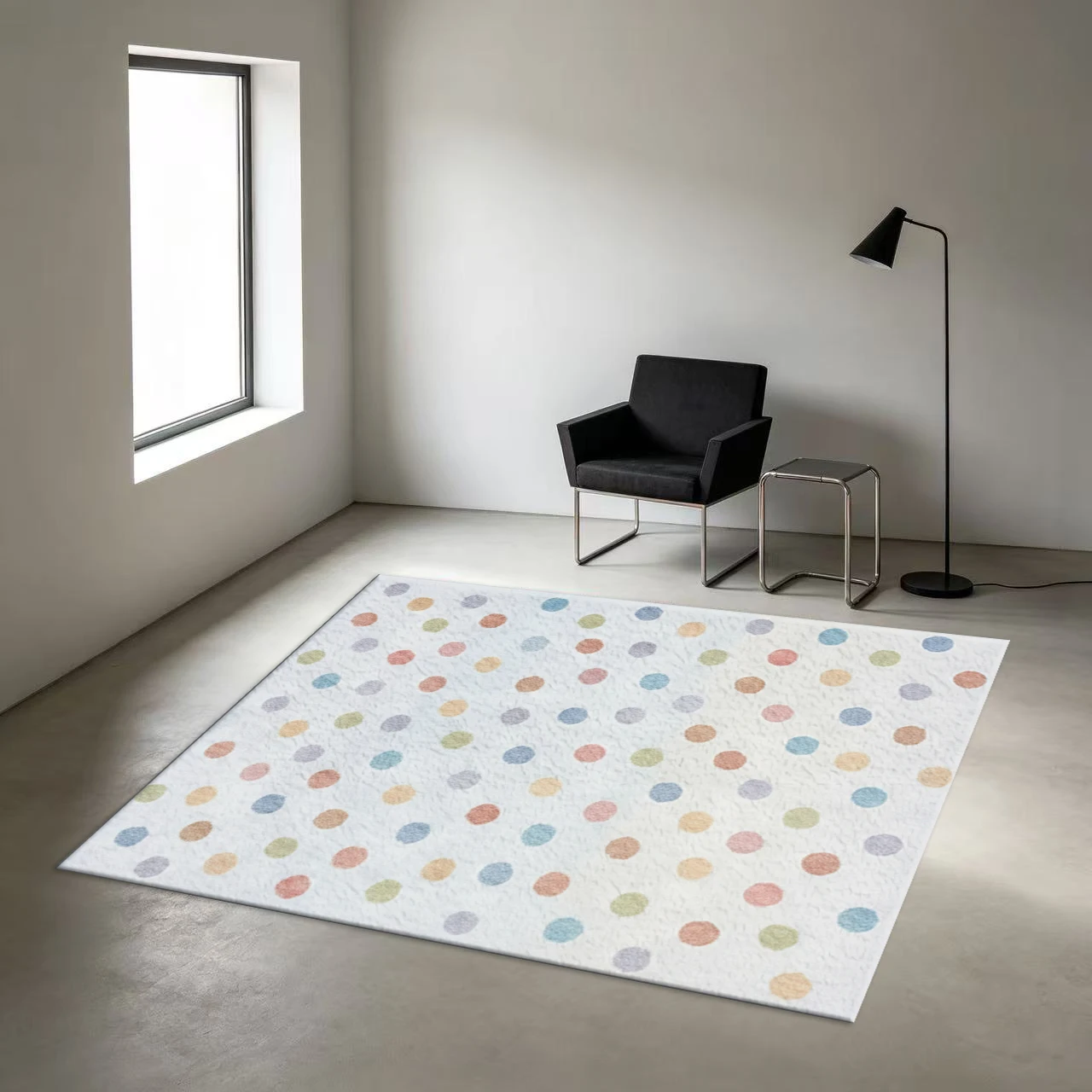 พรมปูพื้นลายจุดหลากสีพาสเทล นุ - Soft Rug Nursery บทวิจารณ์และราคา