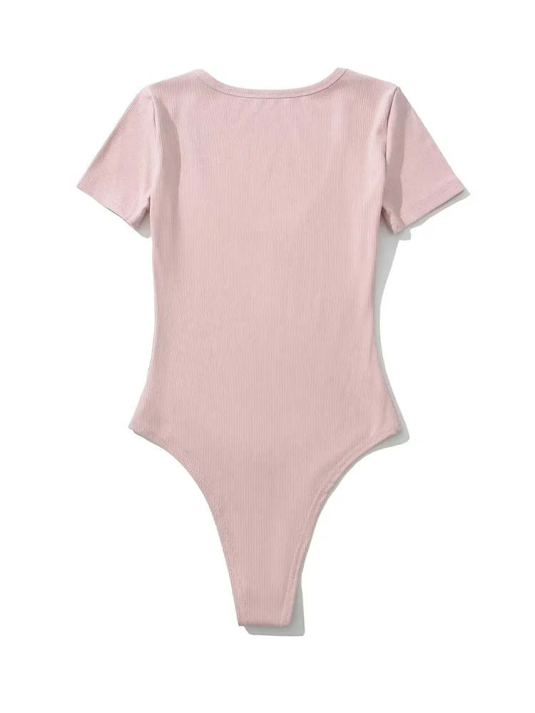 Street Sle Low U-Ne ort Sve Einteiliges Damen Sexy Slim Fit T-Shirt Top Sommer Oberbekleidung Hohe Taille Ort Hosen