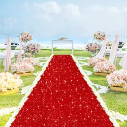 Party Red Carpet, Special Event Red Carpet Laid Out, Graduation Party, Charming Movie Party Decoration, Wedding Red Runway Carpe
