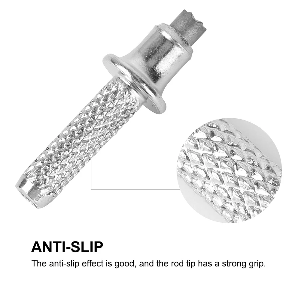 

10 pcs Trekking Pole Tips Hiking Stick Accessories Walking Rod Rubber Head Silver Durable Anti Corrosion Wear Resistant Camping