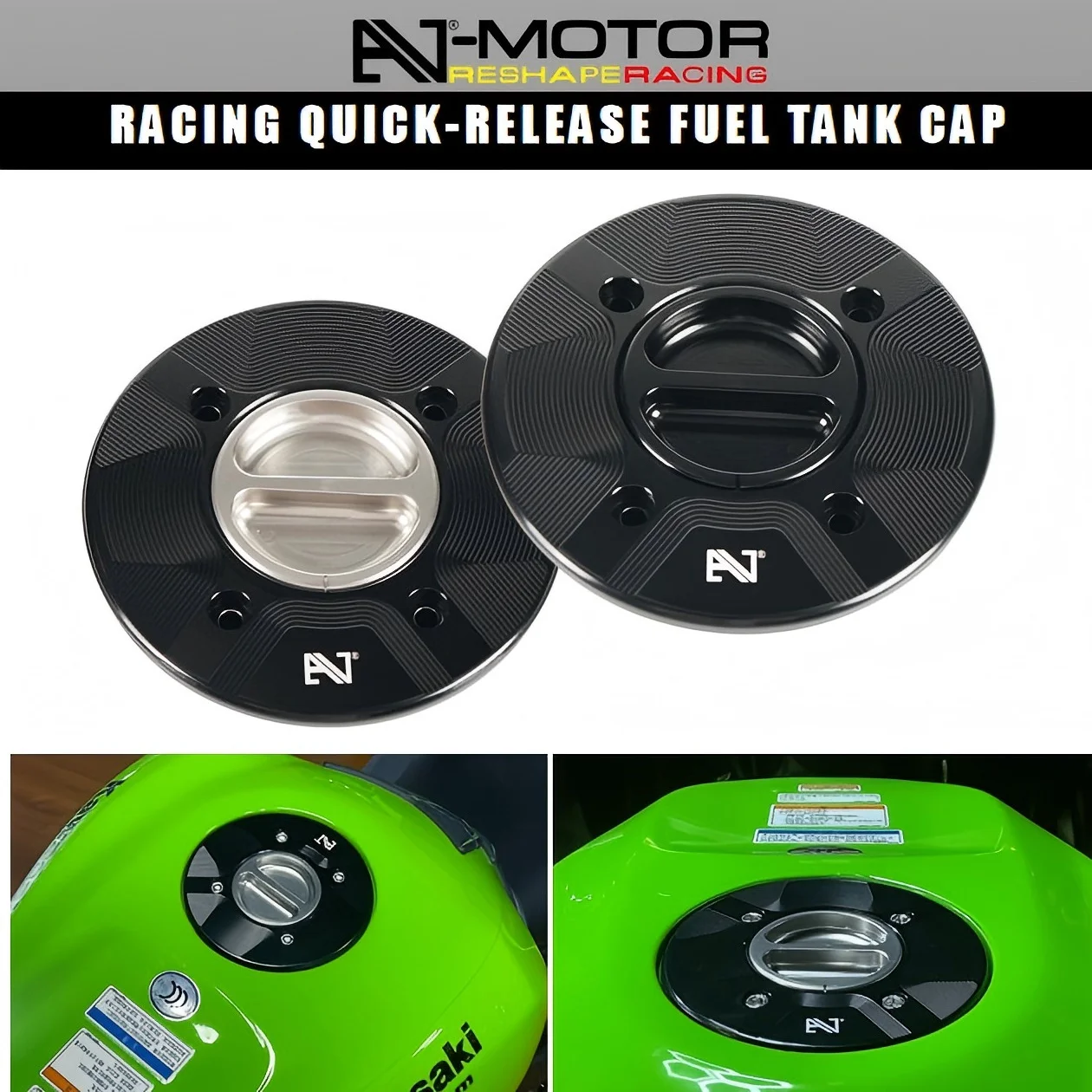 

Быстросъемная крышка топливного бака для гонок на мотоциклах для Kawasaki Ninja 400 500, обновление из легкого алюминиевого сплава