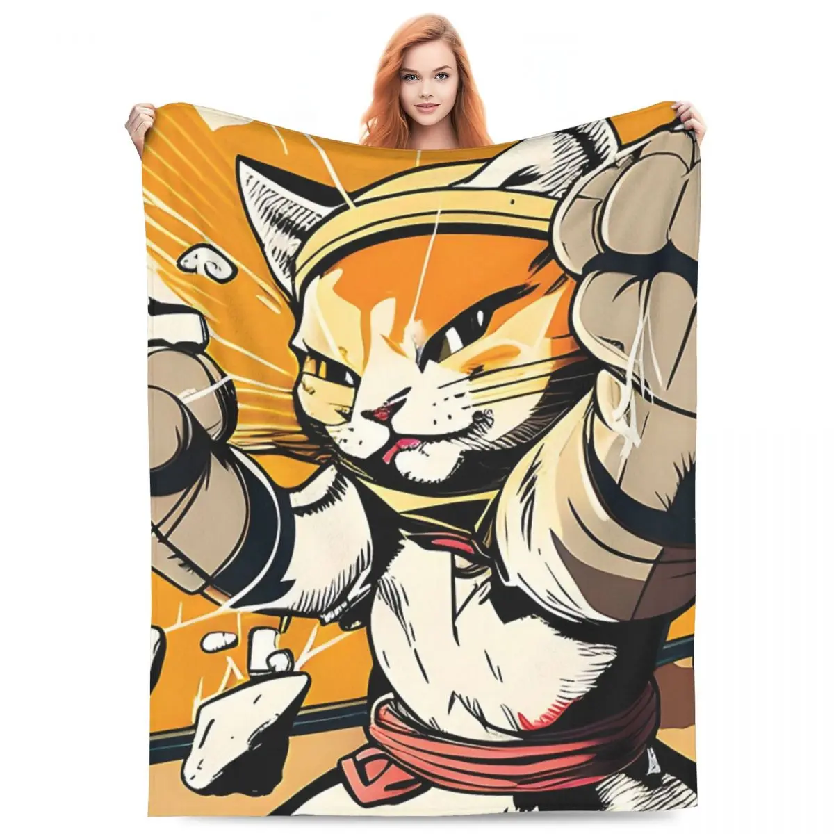 

Catana Cats Retro Samurai Yakuza Holder Blanket Fleece Sofa Throw Blankets for Couch Bedding Outdoor Throws Bedspread Quilt