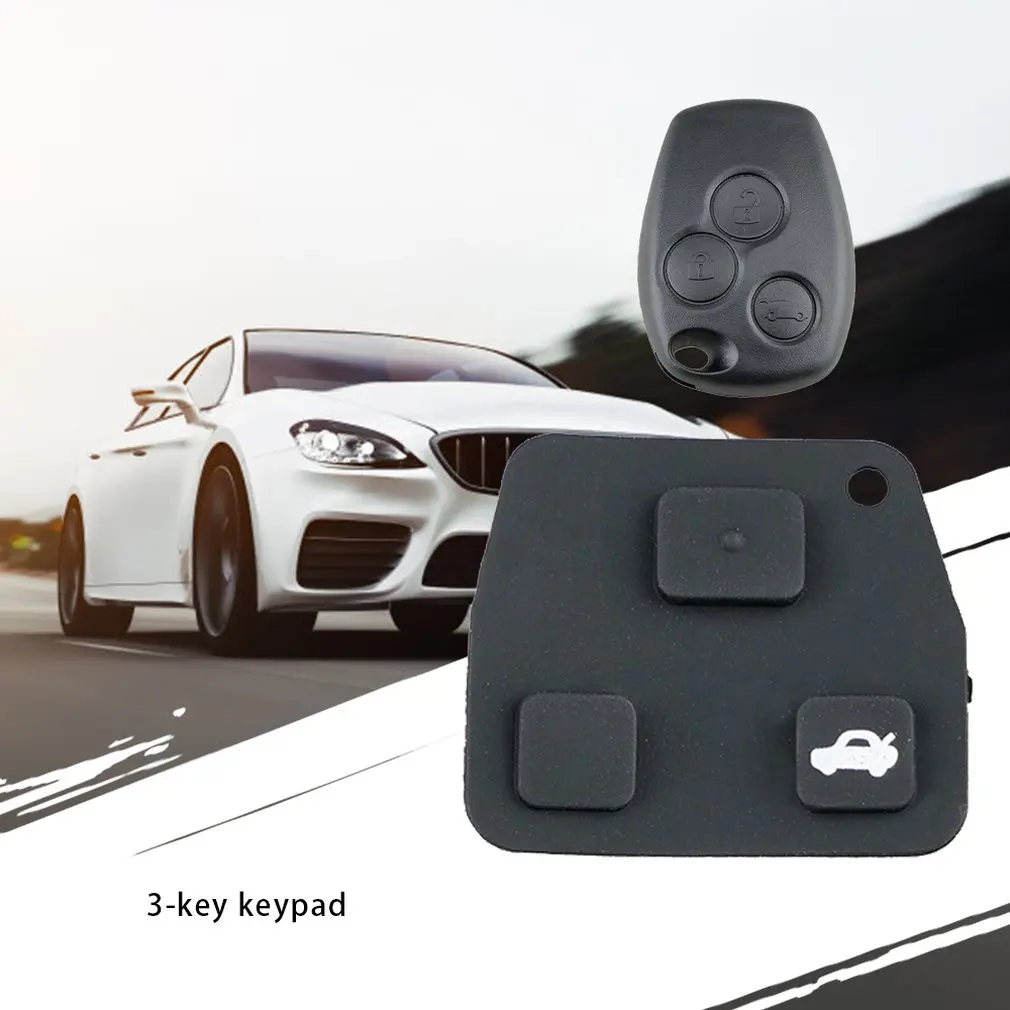 Mini Remote Key Case for Toyota Rubber pad for 2 or 3 button key fob case Yaris Corolla Avensis repair