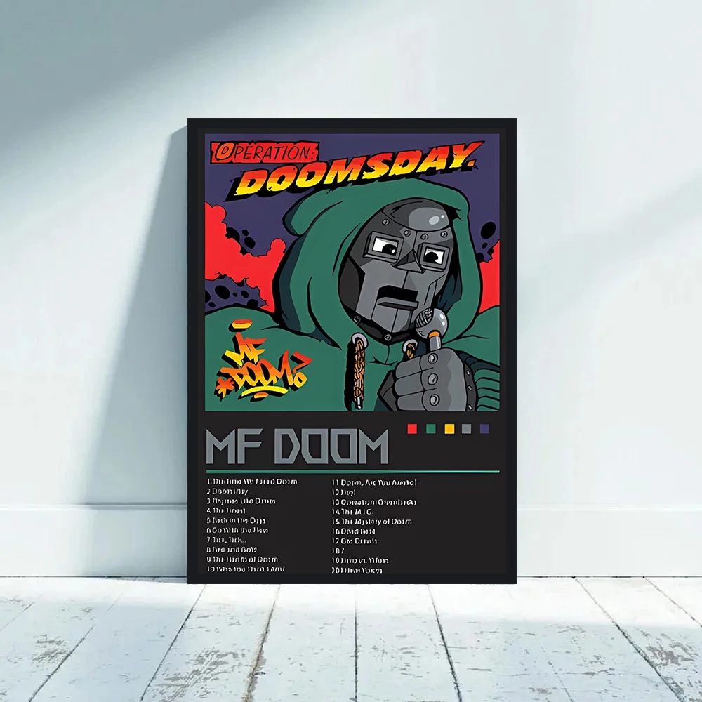 Hip Hop Rapper MF Doom Art Poster, Music Album Cover Printing Image Canvas Wall Art, Used for Room Wall Decoration, Frameless