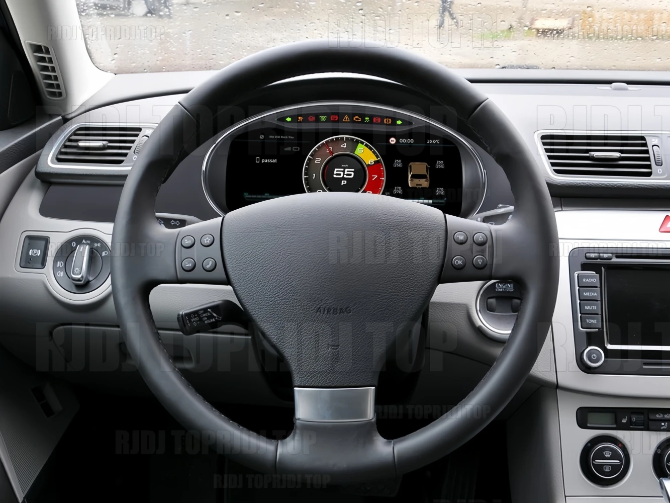 LCD Digital Cluster Virtual Cockpit Screen Dashboard Speedometer Android Auto CarPlay For Volkswagen Magotan Passat B6 2005-2011
