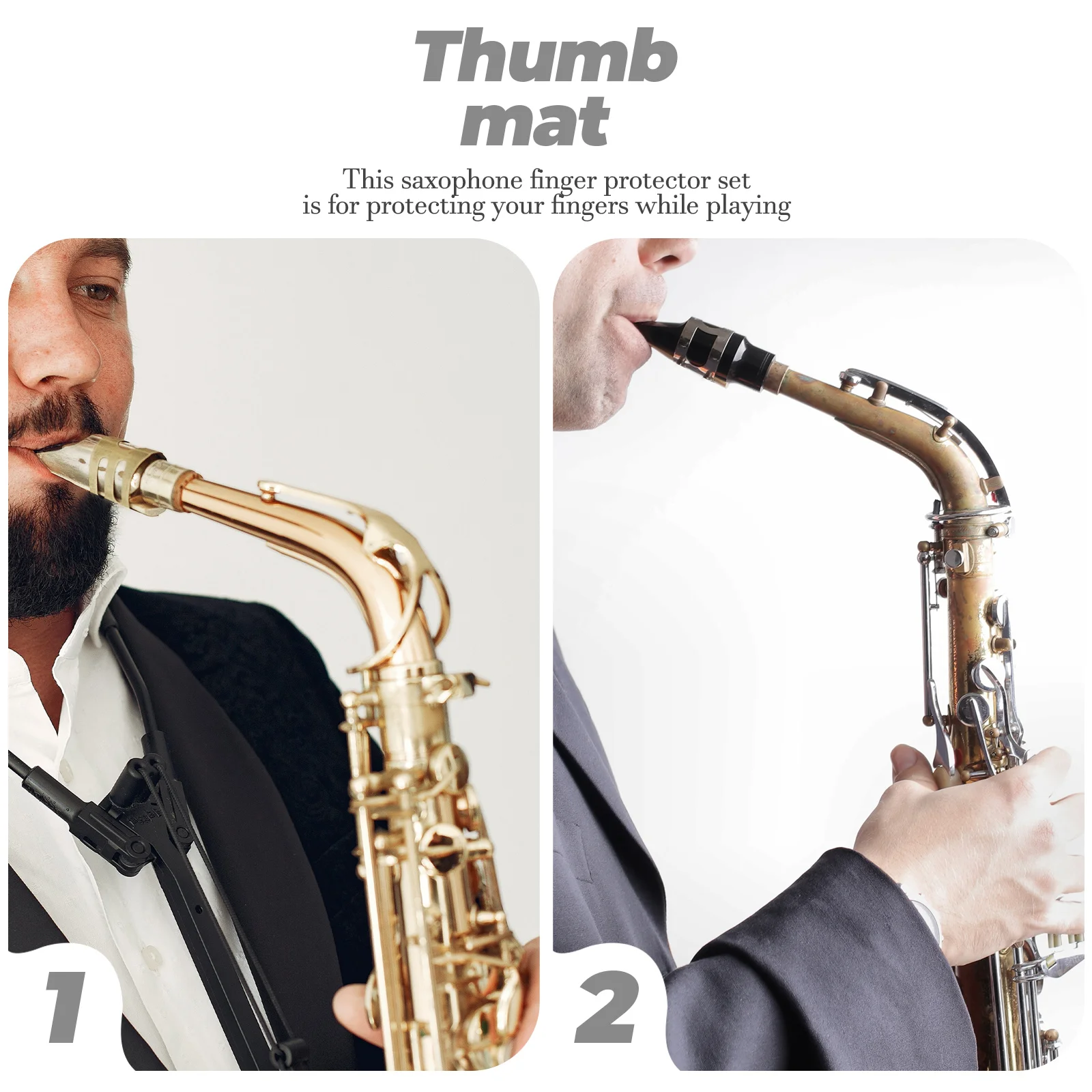 

1 set 1 Set Saxophone Finger Protector Metal Thumb Rest Cushion Support Pad For All Types Durable Comfortable Easy Installation