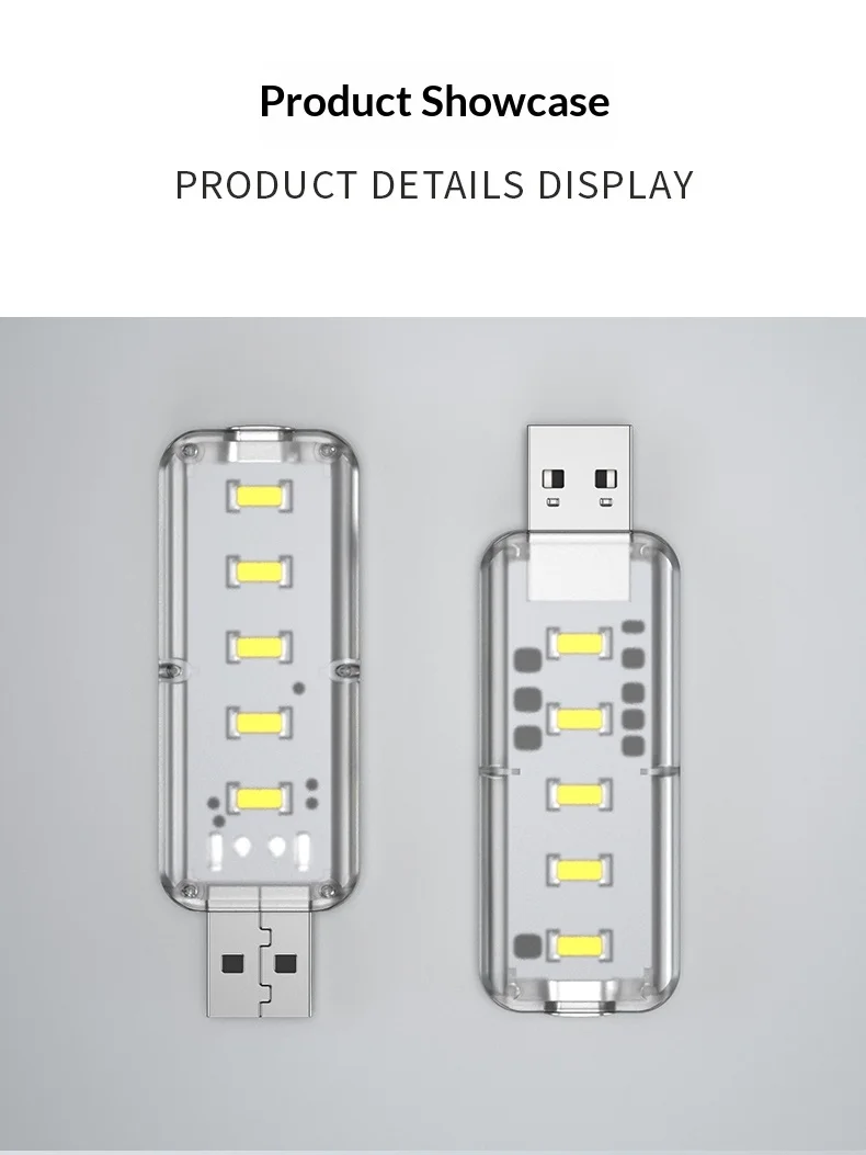 10LEDs USB Touch Dimming Night Light 5V Portable 3000K/6500K Bulb for Bedroom Study PC Laptop Mobile Power Bank Plug in Lighting
