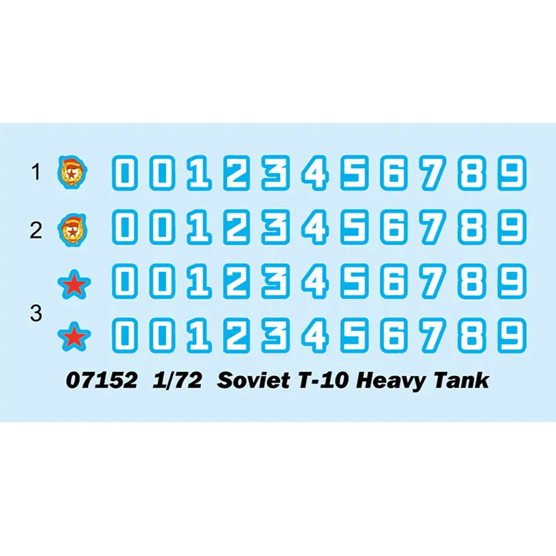عازف البوق 1/72 مقياس السوفياتي T-10 نموذج تجميع البلاستيك العسكري للخزان الثقيل # 07152