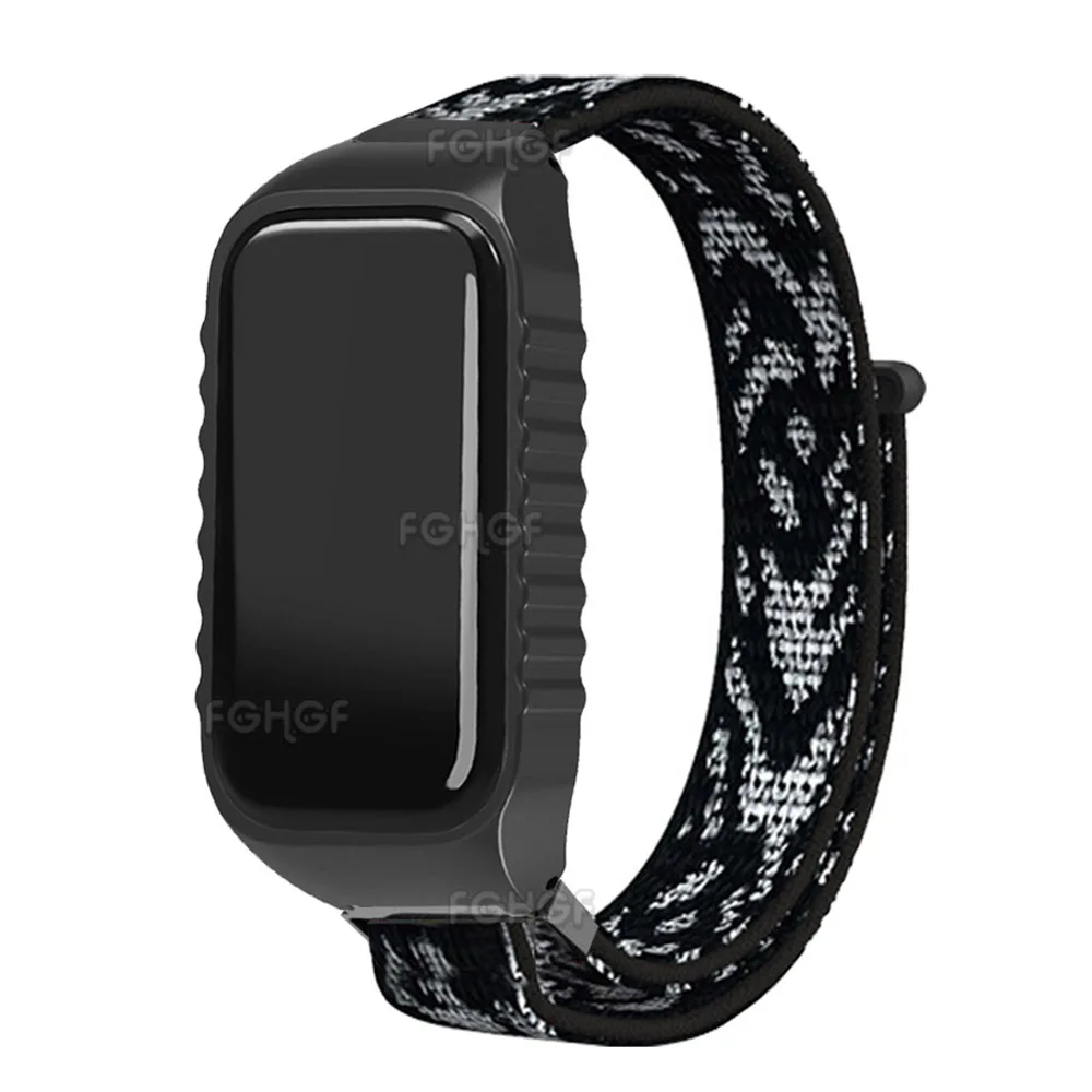 Gelang jam tangan pintar Xiaomi, tali aktif, nilon Loop untuk Mi Band 8, gelang jam tangan pintar aktif, aksesori sabuk Correa