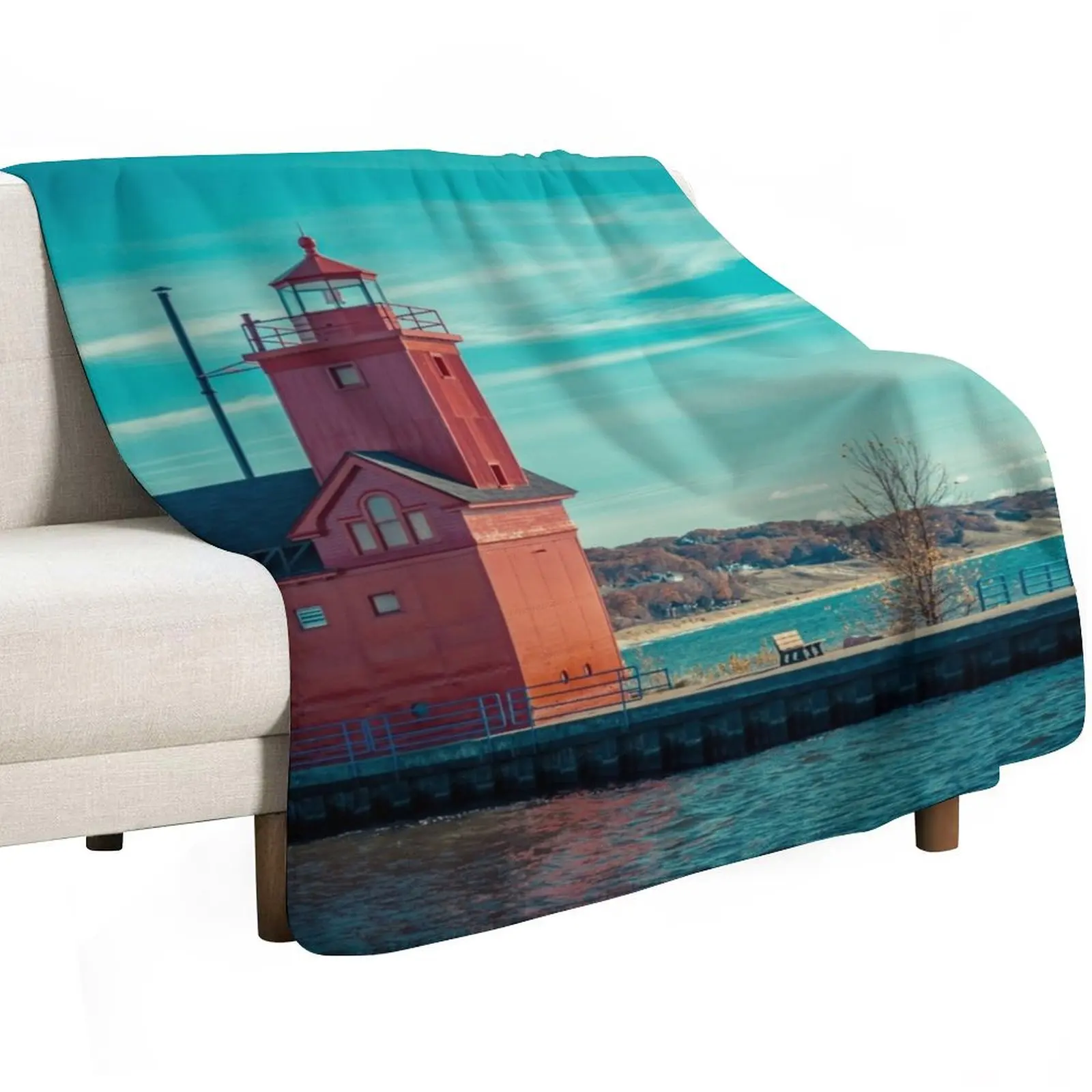 Sunny Summer at Big Red Throw Blanket Beach For Sofa Thin christmas gifts Baby Plaid on the sofa Sofa Throw Blankets