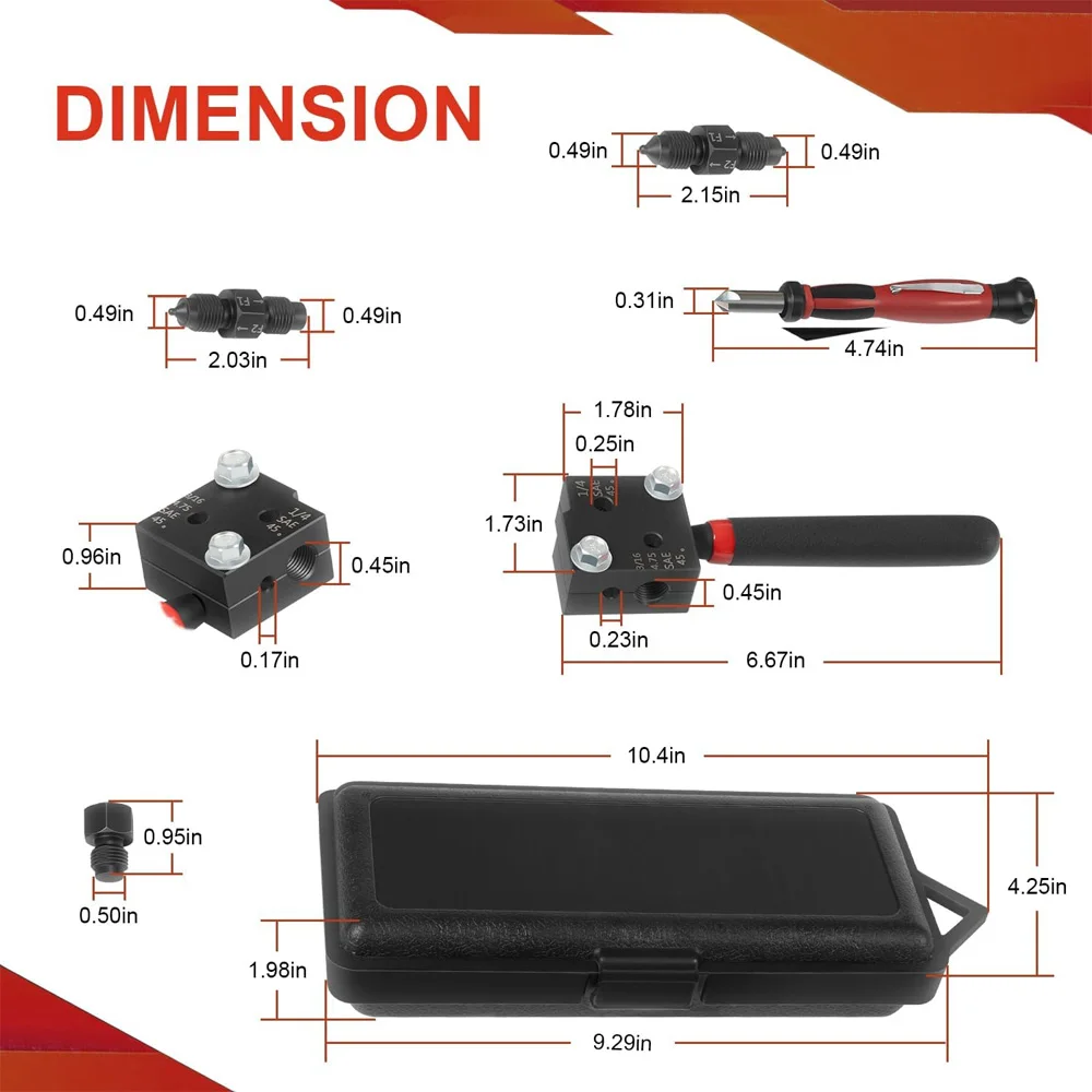 33260 Single/Double Flaring Tools Kit Fits for 3/16
