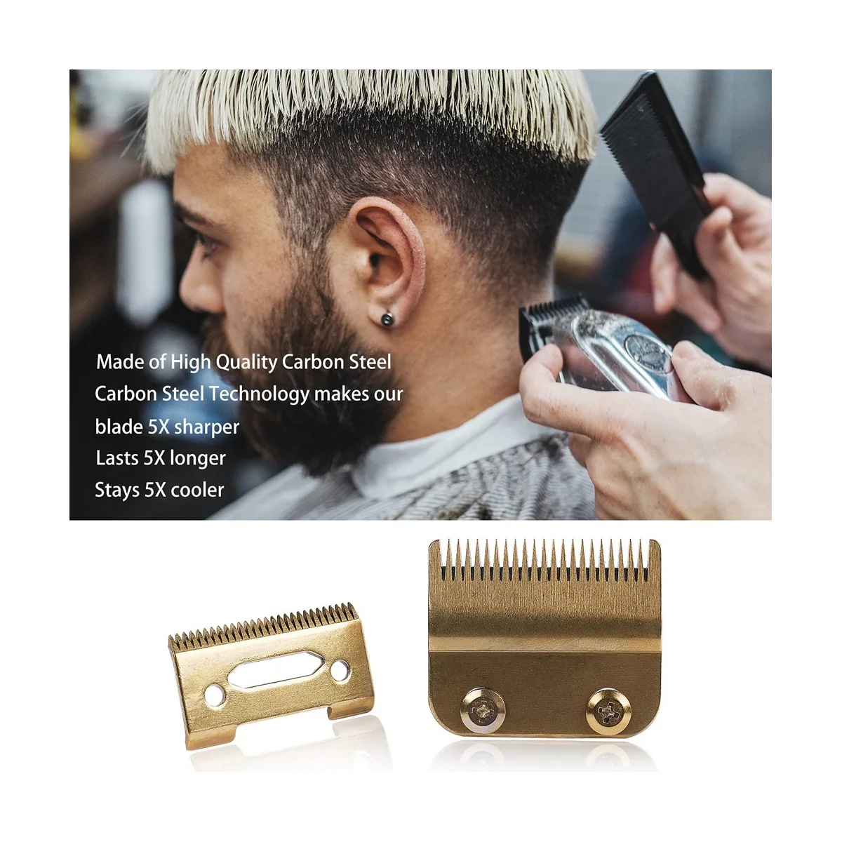 A14G-2 Pezzi Lame di ricambio professionali per tagliacapelli Parti per tagliacapelli regolabili Lama per tagliacapelli a batteria 8148