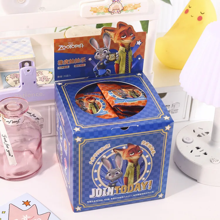 Crazy Zootopia series eraser draw, cartoon anime peripheral eraser, students use to erase blind boxes