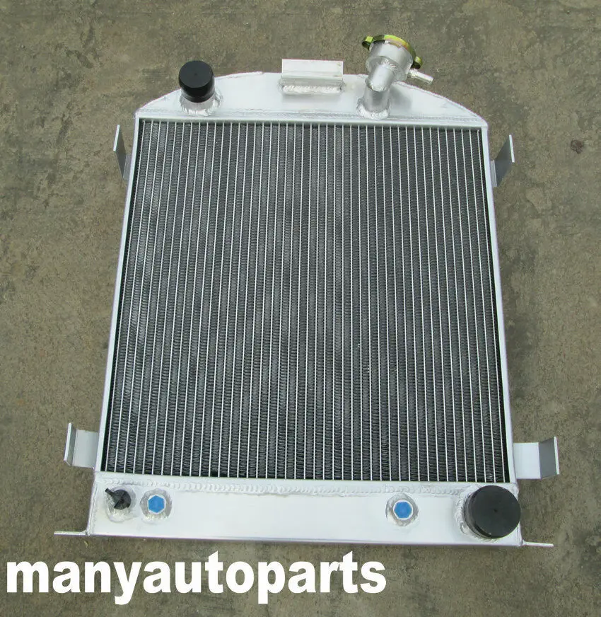 لقضيب ساخن لـ 3 صفوف Ford 1932 مع مشعاع ألومنيوم لمحرك تشيفي 350 V8