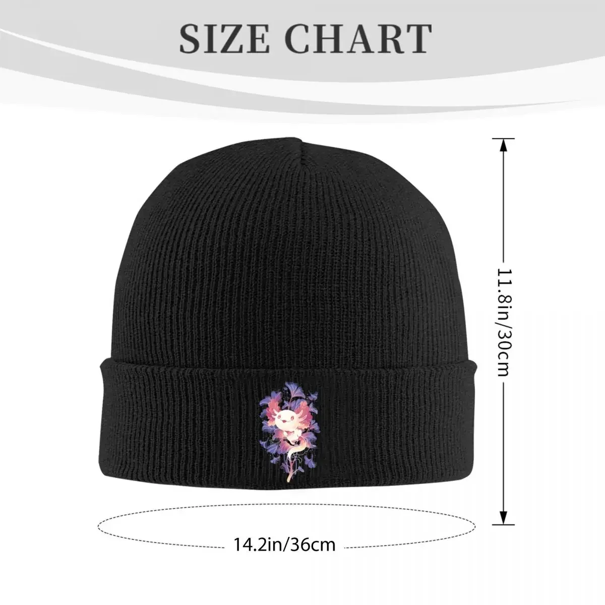 Axolotl Cute Knitted Caps Women's Men's Skullies Beanies Autumn Winter Hat Acrylic Mexican Salamander Animal Crochet Cap