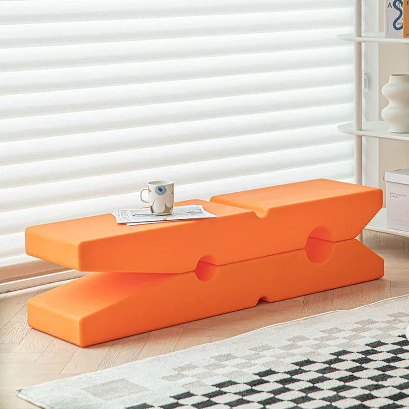 Plastic Shoe Stool Unique Clamp Shape Dining Room Chair Home Decoration Environmental Protection PE Material Nordic Creative