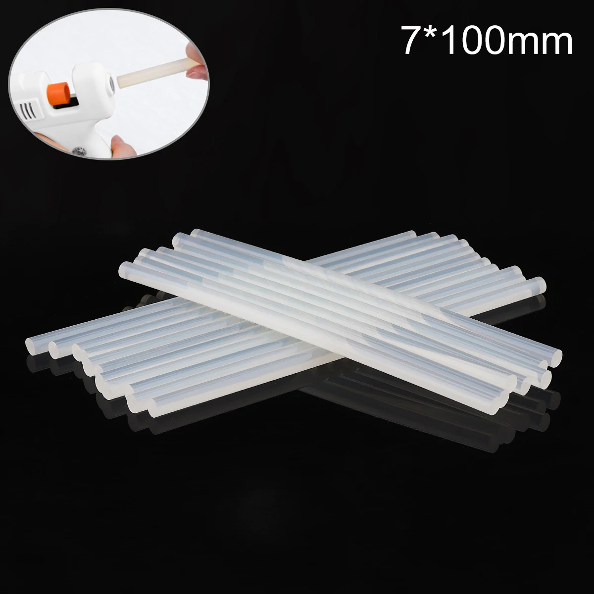 7mmx100mm Hot-melt Gun Glue Sticks 5/10/15/20/30/50/100pcs Hot Melt Stick Gun Adhesive DIY Tools for Hot-melt Glue Gun Repair