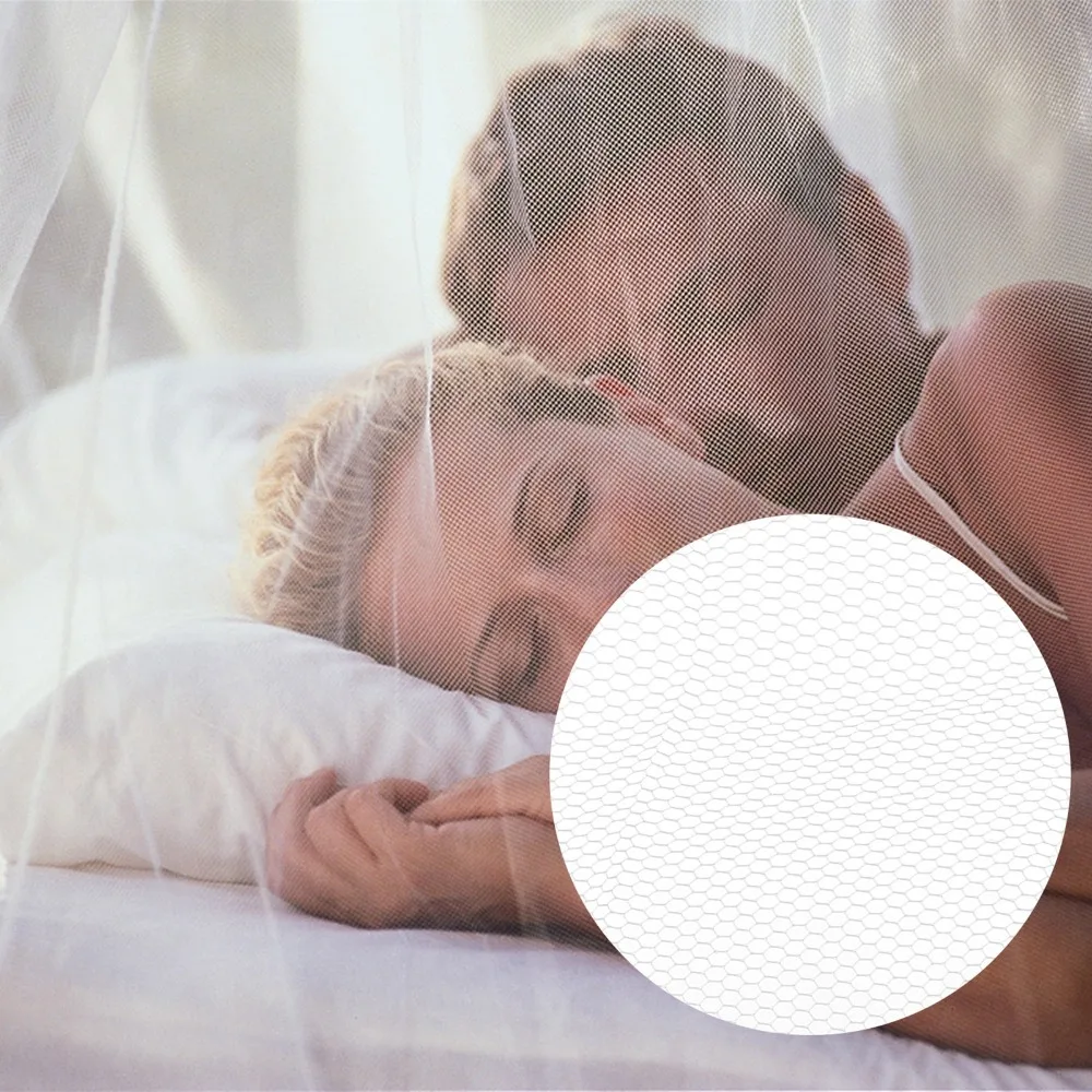 Durable Thin Mesh Netting Mosquito Net 4 Corners Single Door Insect Mesh Tent White Mosquito Net Canopy Patio Backyard