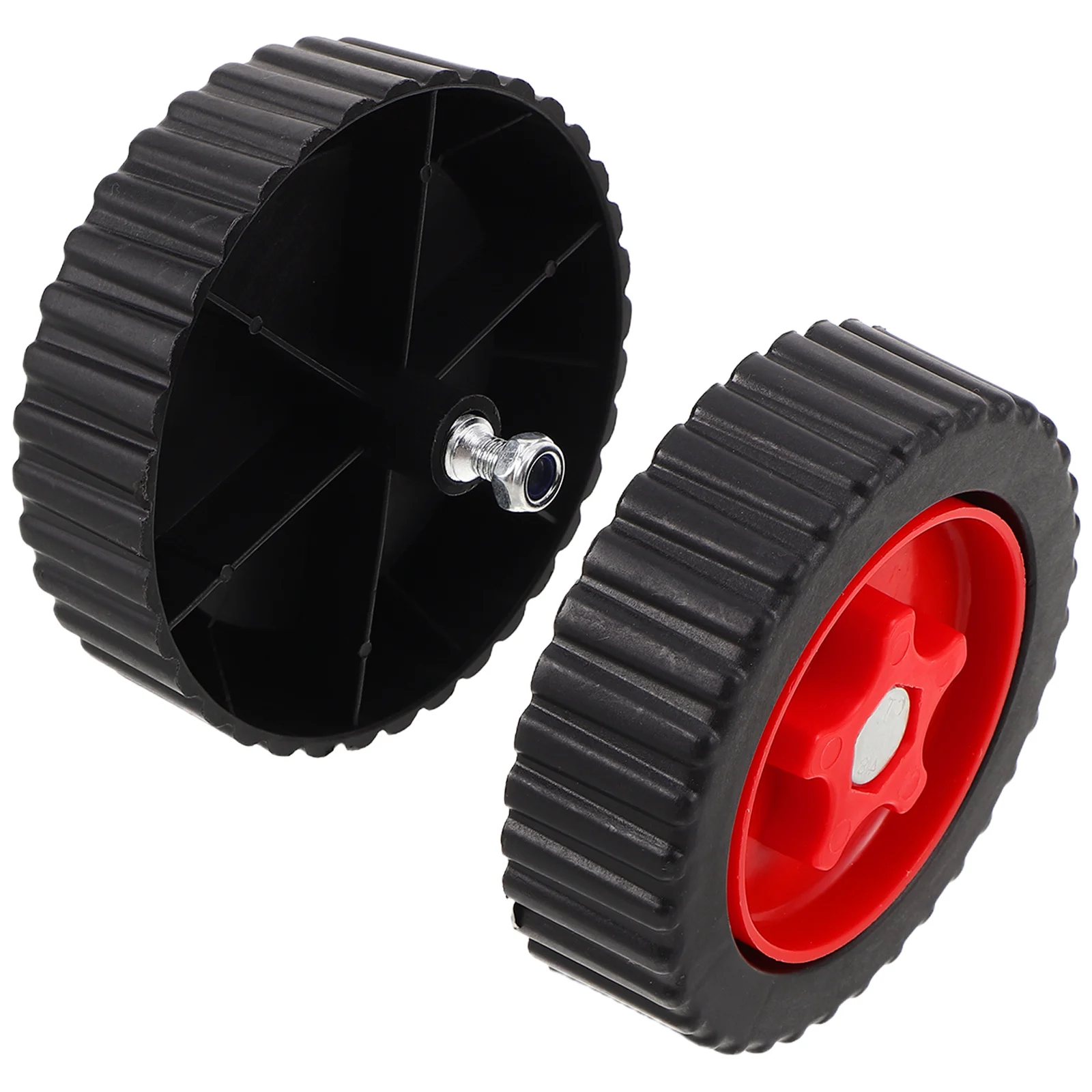 

2pcs Lawn Mower Auxiliary Wheel: Universal Plastic Support Wheels For Stability On Uneven Terrain Mower Replacement Wheels,