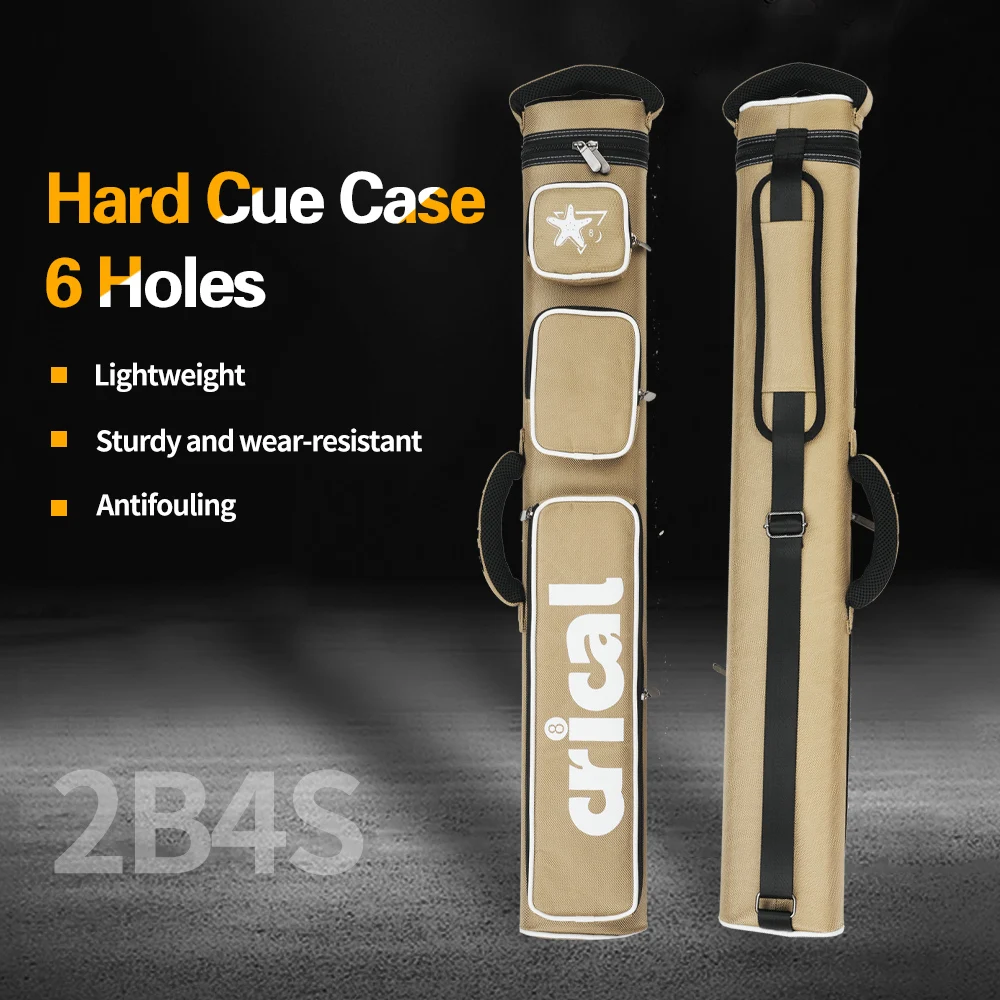 

CRICAL Billiard Cue Case 6 Holes 2 Butts 4 Shafts Blue Black High Capacity Oxford Canvas Bag Carry Sturdy Wear-resistant Case