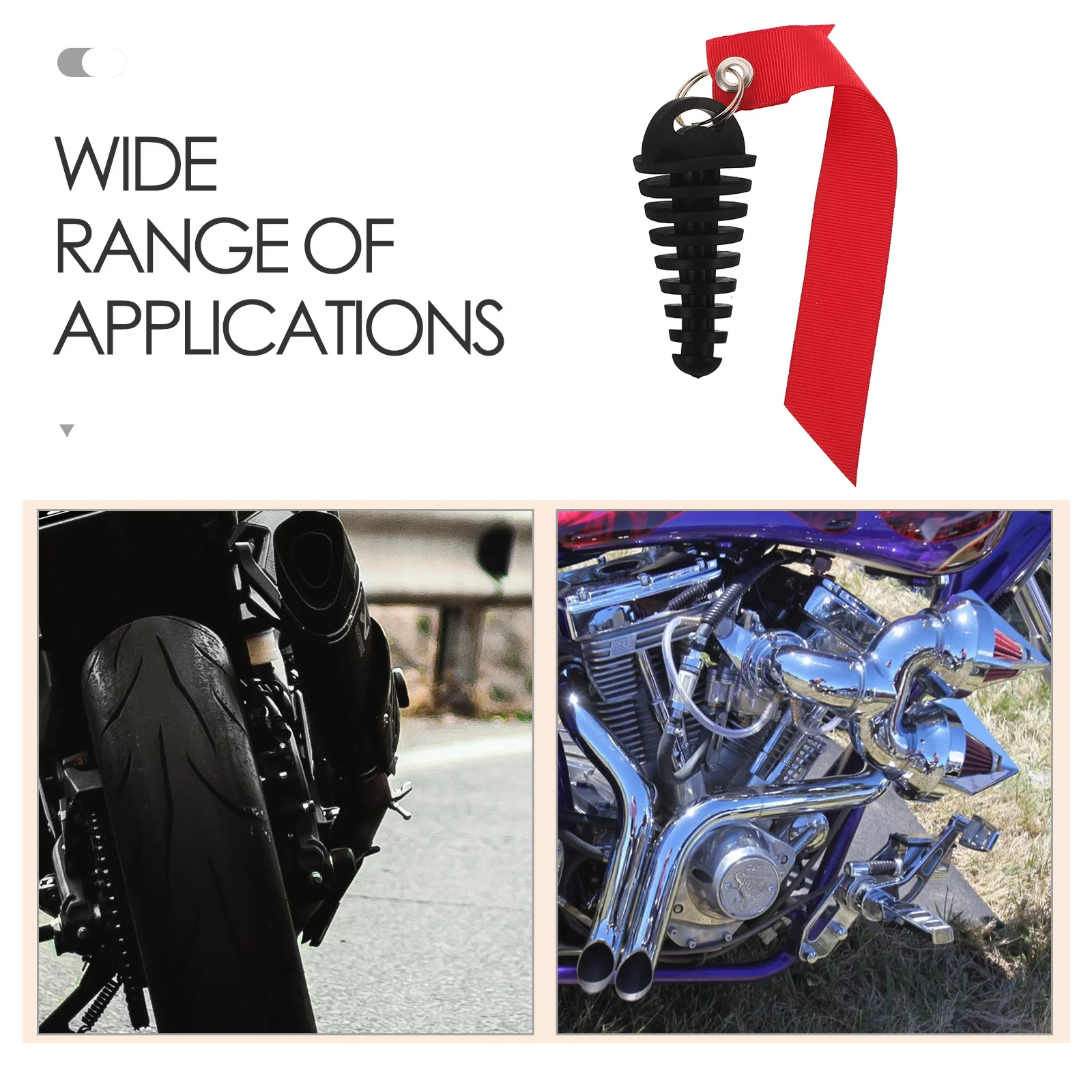 

2Pcs Motorcycle Tailpipe Stopper Plug Exhaust Pipe Rubber Plug Precision Fit for Off-Road Bikes Modification Essential Part