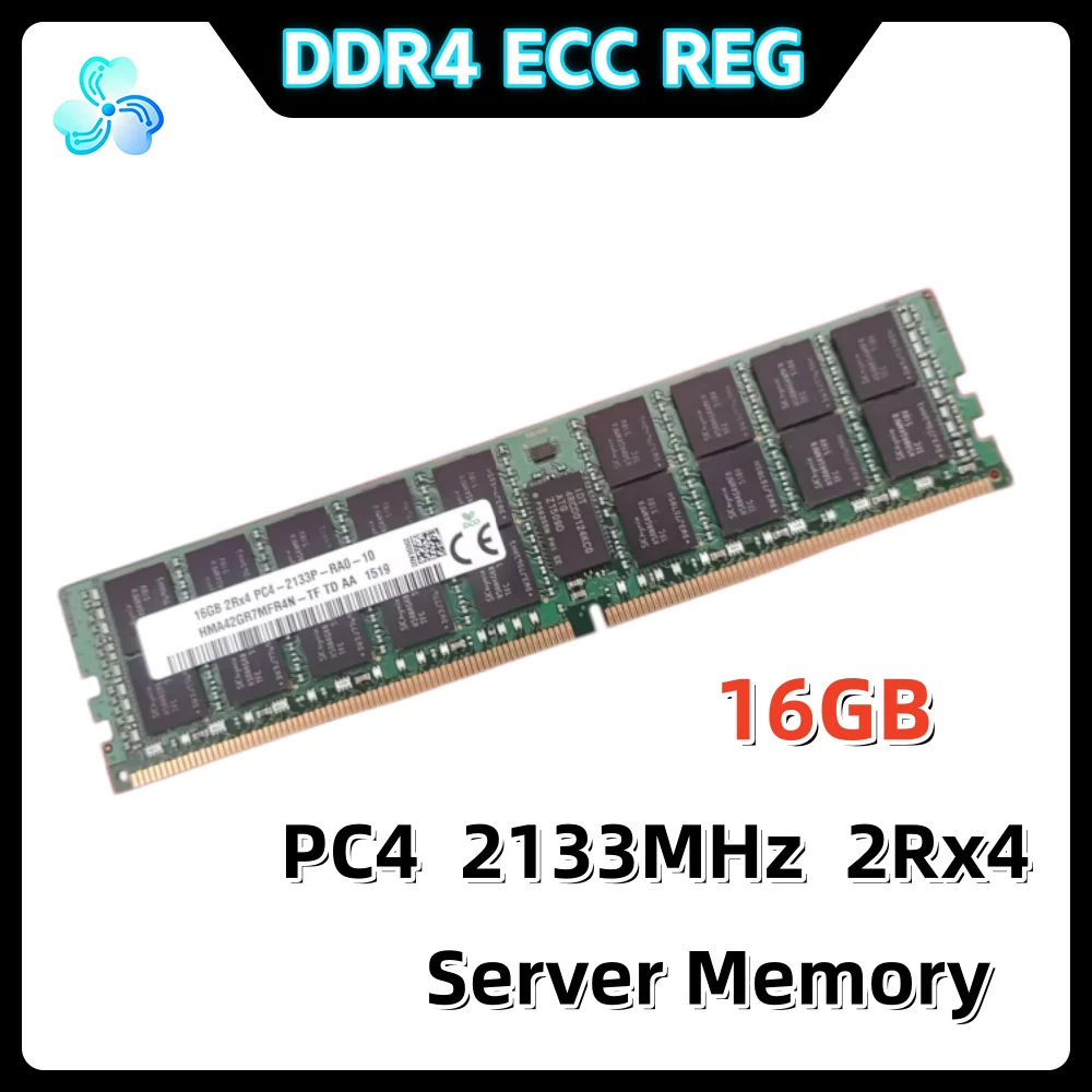 

HMA42GR7MFR4N-TF DDR4 16GB 2133MHz 2Rx4 ECC REG RDIMM RAM PC4-2133P 16G Server Memory for X99 Motherboard