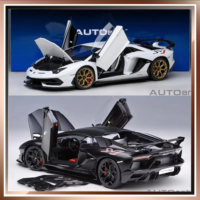 Lamborghini Aventador Svj Simulation Car Model Autoart Car Model 1/18 Alloy Room Ornament Display Cars Model Boy Collection Gift