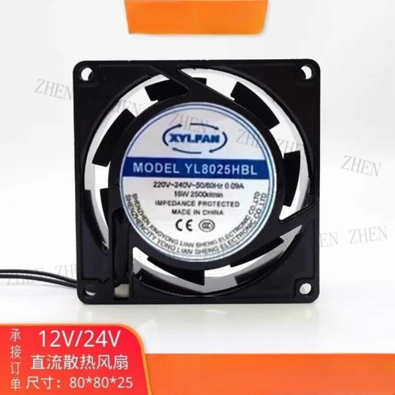 

Y ДЛЯ XYLFAN YL8025HBL 8025 220 В-240 В 0,09 А 16 Вт 8 см осевой охлаждающий вентилятор