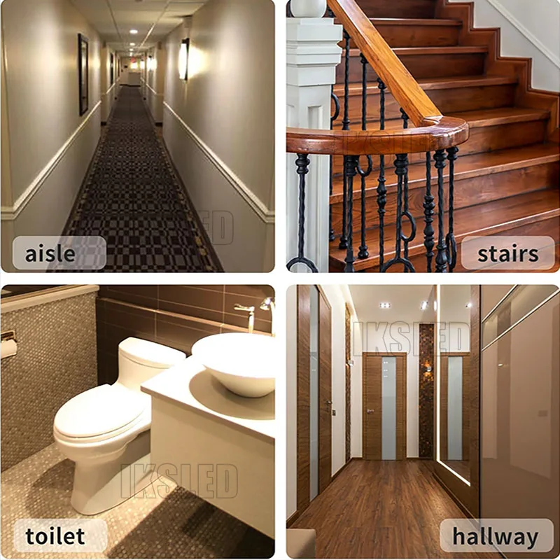 Smart PIR Sensor Switch Adjustable Time Delay, 110-220V Auto Motion Detection Light for Closet, Staircase, Porch