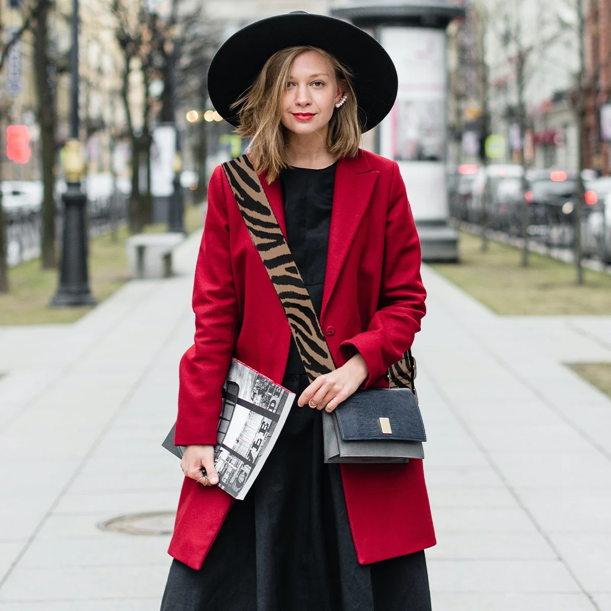 Stylowy pasek na ramię z wzorem zebry, regulowana długość, pasek do torebki crossbody, wytrzymały płócienny pasek zamienny.