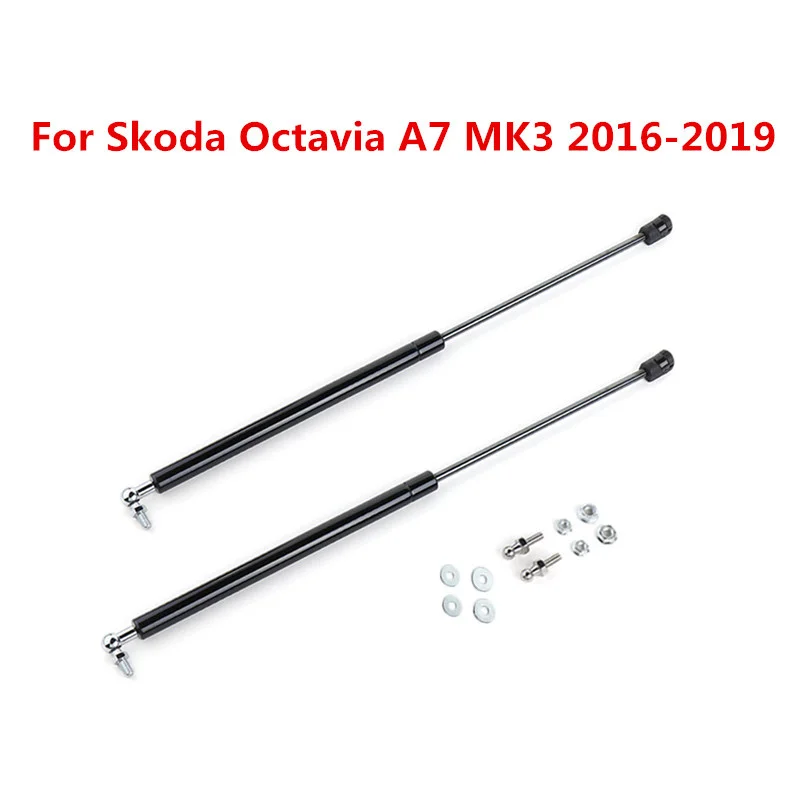 

Pair Car Front Bonnet Engine Hood Lift Supports Rod Arm Gas Springs Shocks Strut Bars Steel For Skoda Octavia A7 MK3 2016-2019