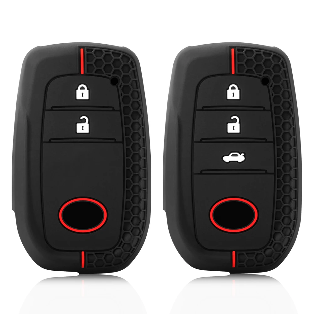 Housse de protection pour clé de voiture, pour Toyota Hilux 2024 Yaris Corolla 2023 Rav4 2021 CHR Revo Auris Innova Highlander Venza Fortune