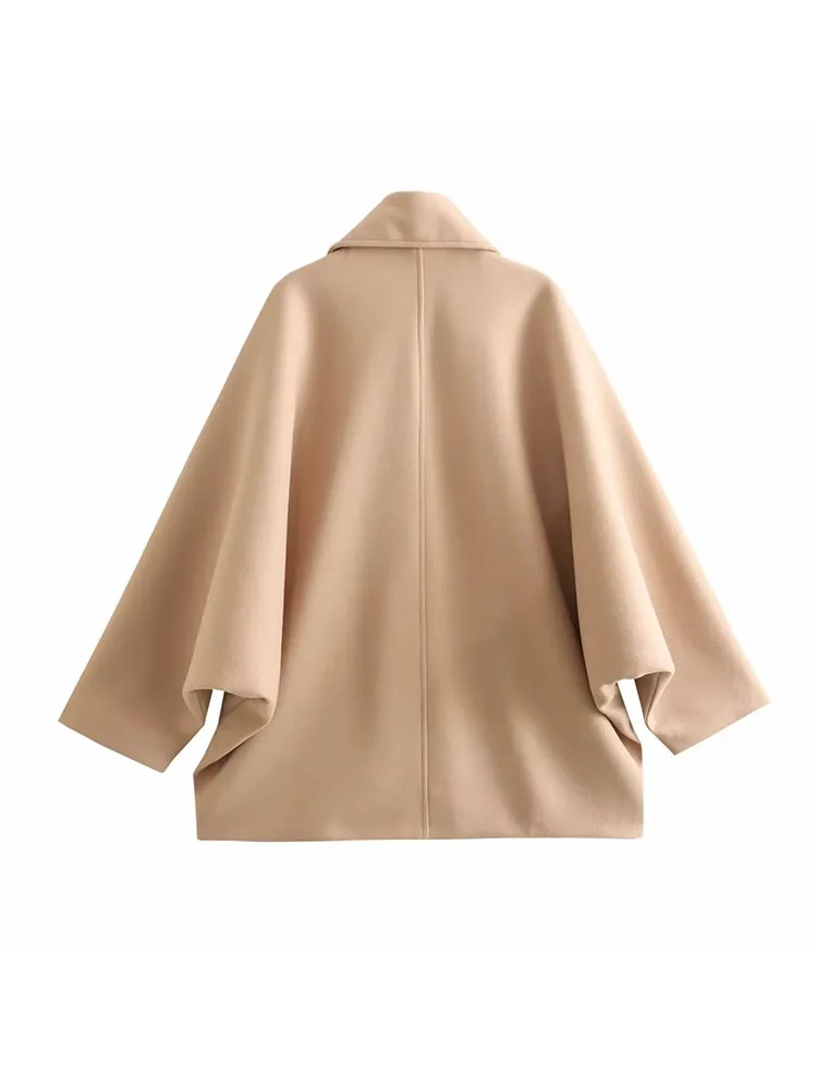 2025 Autumn Winter Women's New Collection Collar Long Sleeve Single breasted Solid Color Loose Jacket Top