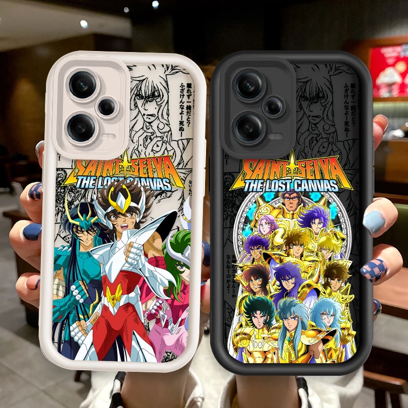 Saint Seiya Anime For Redmi Note 13 12 11 10 9 Pro Plus 5G POCO F3 F4 F5 X3 X4 X5 GT Soft Eye Ladder Phone Case