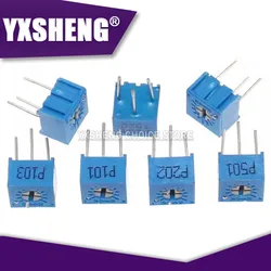 10PCS 3362P Trimpo Trimmer Potentiometer 100 200 500 1K 2K 5K 10K 20K 50K 100K 200K 500K 1M P103 104 3362 103 Series Resistance