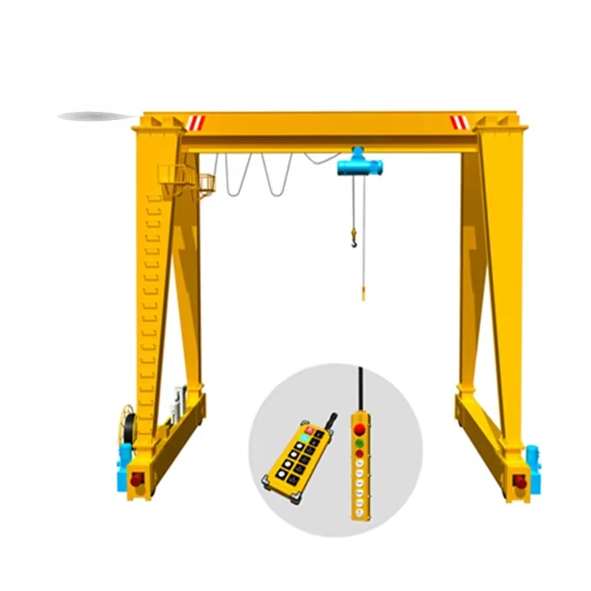 10T 15T 20T 30T gantry bridge crane mobile track mount electric hoist hoisting mh gantry crane with cable