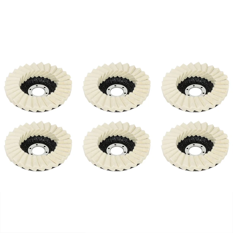 

ABBO-4-1/2Inch Artificial Wool Flap Polishing Disc for Angle Grinder to Polish Metal Glass Wool Polishing Buffing Wheel Pad