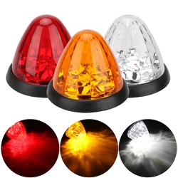 24V Truck Led Roof Marker Lights Signal Light Cab Marker Conical Roof Warning Lamp Kit For Trailer Heavy Truck Excavator Accesso
