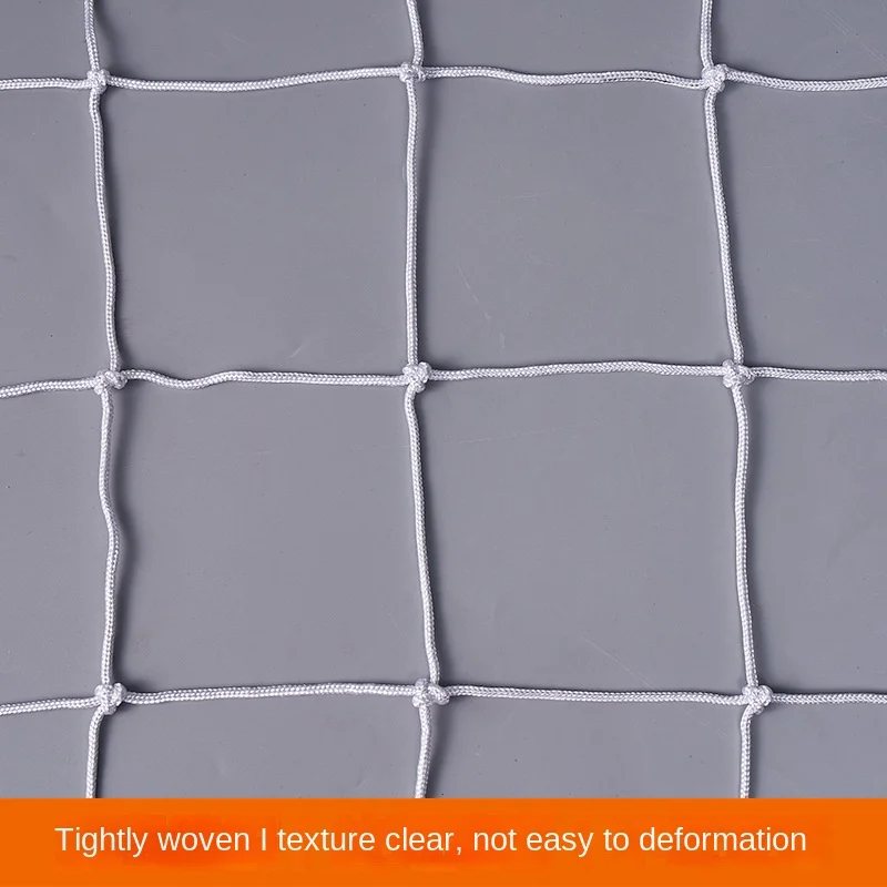 1 Jaring Gawang Sepak Bola Polyester & Nylon untuk Pertandingan 11/7/5 Orang, Peralatan Lapangan Standar dengan Rangka 2025