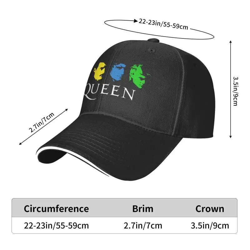 Custom Freddie Mercury Pop Music Roll Baseball Cap Women Men Custom Adjustable Adult Dad Hat Outdoor