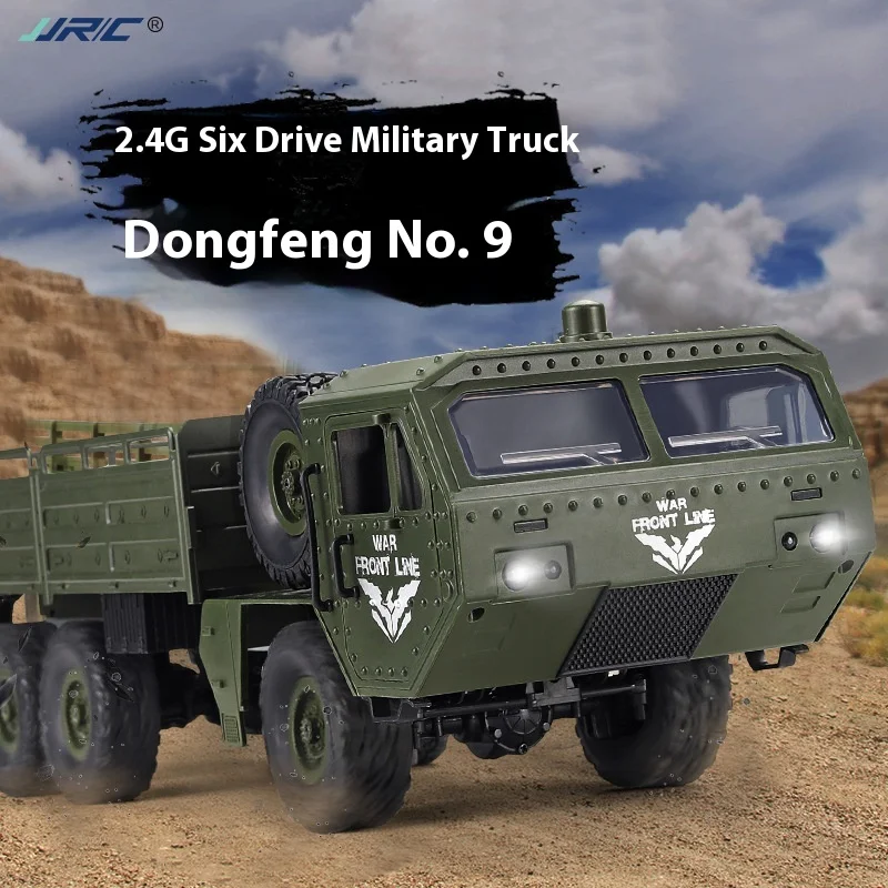 Jjrc Hot Sales Rc Car Simulation Six Wheeled Military Truck 2.4g Wireless Remote Control Toy Car Children'S Outdoor Toy Gift