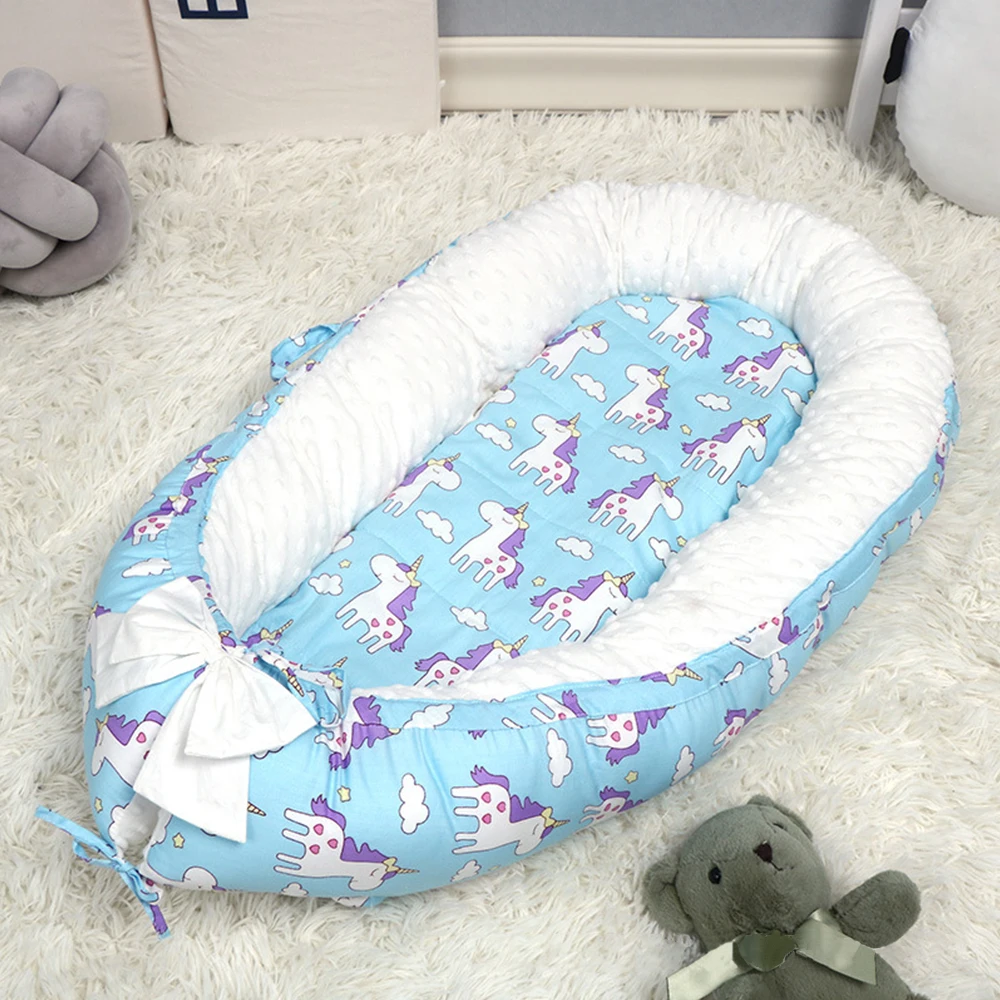 Cute design baby nest soft cotton baby bed in bed pretty comfortable safety crib lounger baby nest