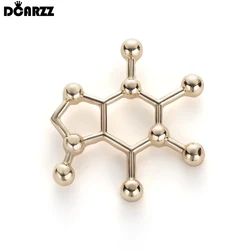 DCARZZ Caffeine Molecule Brooches Medical Jewelry Lapel Pin Code Trendy Jewelry Hijab Pins Gift Women Accessories